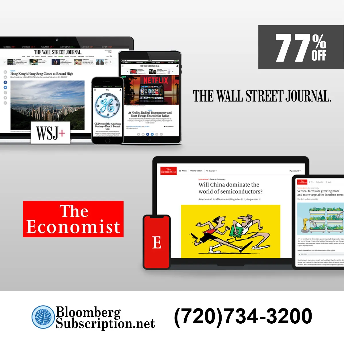 Wall Street Journal Digital and The Economist 3-Year Combo Package – Take 77% Off