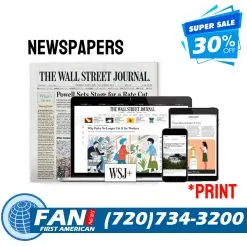 Print Newspaper Wall Street Journal Subscription save 30% Off
