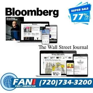 The WSJ Digital plus ‏‏Bloomberg News (5-Years) 77% Off