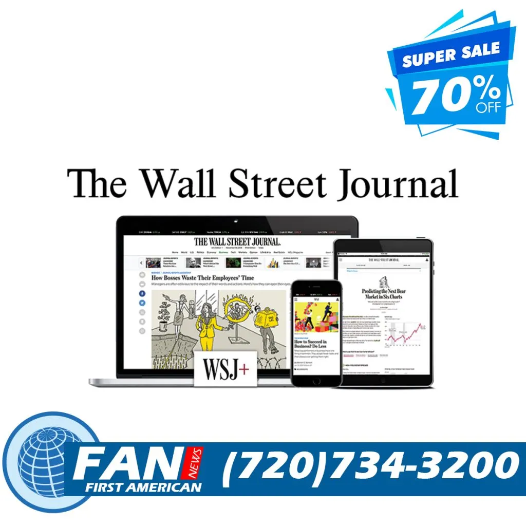 Wall Street Journal Save 70% Off Digital Subscription 5 Years