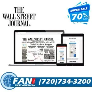 Wall Street Journal Digital Subscription 3 Years for $52 Save 70% Off