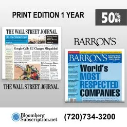 The WSJ and Barron's Print Subscription at 50% Off